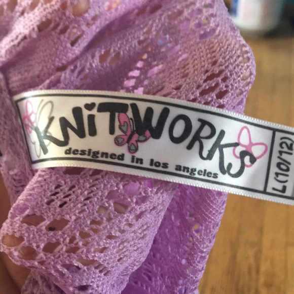 Lavender knitted blouse   Size 10/12 - Picture 5 of 6